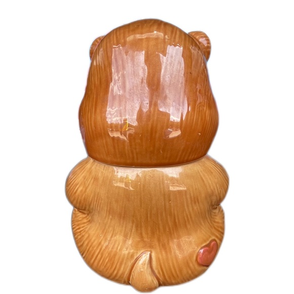 Vintage Brown Bear with Heart on Bottom Cookie Jar - Picture 4 of 7